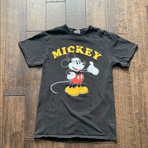 Mickey Mouse Black and Yellow Short Sleeve Tee